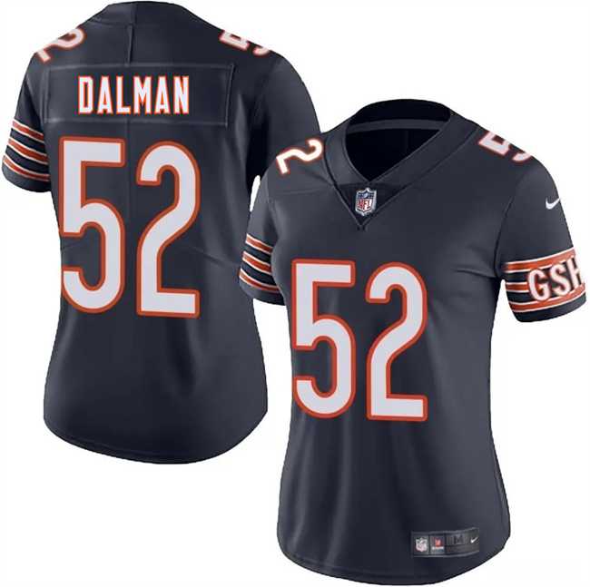 Women%27s Chicago Bears #52 Drew Dalman Navy 2025 Vapor Stitched Jersey Dzhi